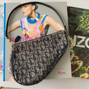 DIOR saddlebag handbag purse monogram mini saddle pochette Galliano vintage